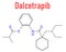 Dalcetrapib hypercholesterolemia drug molecule. Skeletal formula. Chemical structure