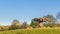 DALFSEN, NETHERLANDS, - May 01, 2015: Floating stone on a hill