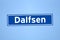Dalfsen place name sign in the Netherlands