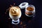 Dalgona coffee - whipped instant coffee mousse in the glass