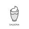 Dalgona line icon. Korean creamy whipped coffee drink.Editable vector illustration