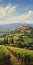 Dalhart Windberg Inspired Landscape Painting Of Tuscan Vineyard