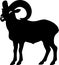 dall sheep Black Silhouette Generative Ai