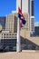 Dallas city hall flags and building