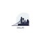 Dallas city skyline silhouette vector logo illustration