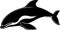 Dalls porpoise Black Silhouette Generative Ai