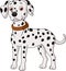 Dalmatian cartoon isolated on white background