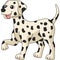 Dalmatian Dog Cartoon Clipart Illustration