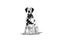 Dalmatian dog vector illustration front pose