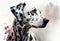 Dalmatian pet dog watercolour portrait painting