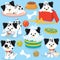 Dalmatian Puppies hand drawn vector artwork