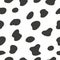 Dalmatian seamless pattern. Animal black and white print.