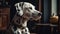 A Dalmatian sitting obediently while waiting for a treat created with Generative AI