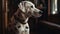 A Dalmatian sitting obediently while waiting for a treat created with Generative AI