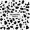 Dalmatian spots. Seamless Dalmatian spots for print design. White background. Animal spots, Seamless pattern