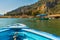 DALYAN, TURKEY: Crossing the river on a wooden boat to the Lycian tombs in the town of Dalyan.