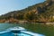 DALYAN, TURKEY: Crossing the river on a wooden boat to the Lycian tombs in the town of Dalyan.