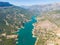 The dam built to generate energy on the Ermenek Stream in Mersin Mut district