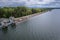 Dam on Goczalkowice Reservoir in Poland