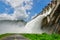The dam with hydroelectric power plant and irrigation and flood protection