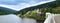 The dam Labska prehrada and hydropower station in Spindleruv Mlyn on the river Elbe Labe in Giant Mountains Krkonose