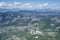 Dam and lake at Marsico nuovo aerial from east, Italy