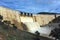 Dam of Montoro reservoir, Ciudad Real province, Castilla la Mancha, Spain