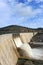 The dam of Montoro reservoir panoramic view, Ciudad Real province, Castilla la Mancha, Spain