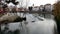 Dam in Nabanus River in the old town, Tomar, Portugal