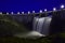 Dam over Eresma river, Segovia Spain. Pontoon Reservoir.