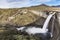 Dam over Eresma river, Segovia Spain. Pontoon Reservoir