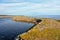 Dam to the island Muksalma, Solovetsky archipelago, Russia