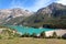 DAM IN VALTELLINA VALLEY WITH CANCANO LAKES IN ITALY