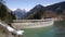 Dam wall at Lac de Bious-Artigues lake