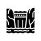 dam water glyph icon vector illustration