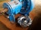 Damage blue water pump case and impeller in maintenance workshop