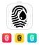 Damage fingerprint icon.