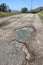 Damaged American road