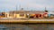 Damaged buildings along the Manasquan Inlet in Point Pleasant Be