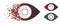Damaged Dotted Halftone Eye Lens Processor Icon