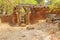 Damaged entrance to Ta Prohm temple, Angkor Thom, Siem Reap, Cambodia.