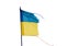 Damaged flag of Ukraine