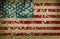 Damaged grungy USA flag,