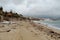 Damaged by hurricane Odile Medano beach front