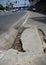 Damaged manhole in salvador street