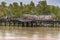 Damaged pier building, Hurricane Katrina, on the Mississippi near New Orleans