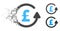 Damaged Pixel Halftone Chargeback Pound Icon