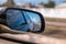 Damaged rear view mirror