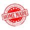 Damaged round seal with the inscription - home made - Vector