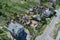 Damaged ruined houses in Chernihiv near Kyiv on north of Ukraine